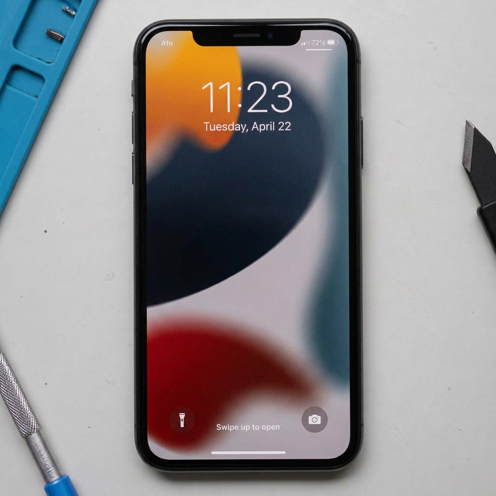 After — iPhone cracked screen replacement